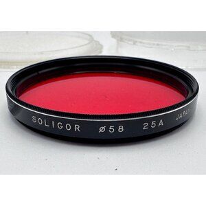 Soligor 58mm Red (25A) Camera Lens Filter Japan Bold Contrast Effects
